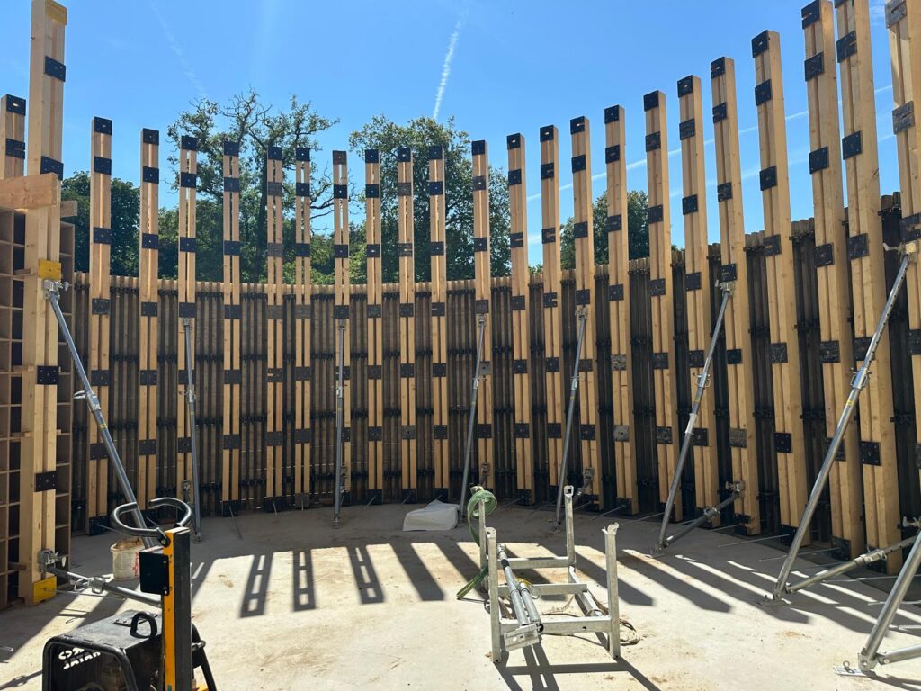 Museum Ehrhardt Holzverschalungen für den Lehmbau - Detailansicht